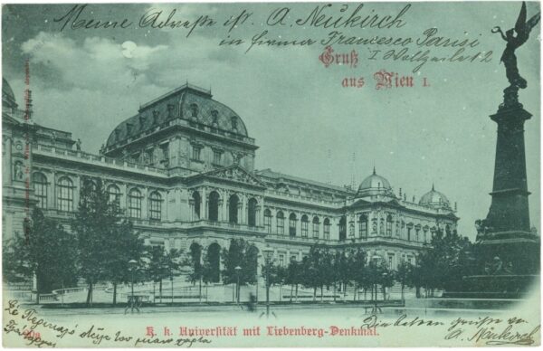 wien 1, k.k. universität mit liebenberg denkmal