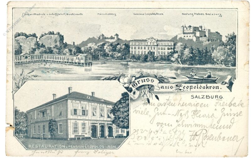 salzburg, schloss leopoldskron, multiansicht salzburg, schloss leopoldskron, multiansicht