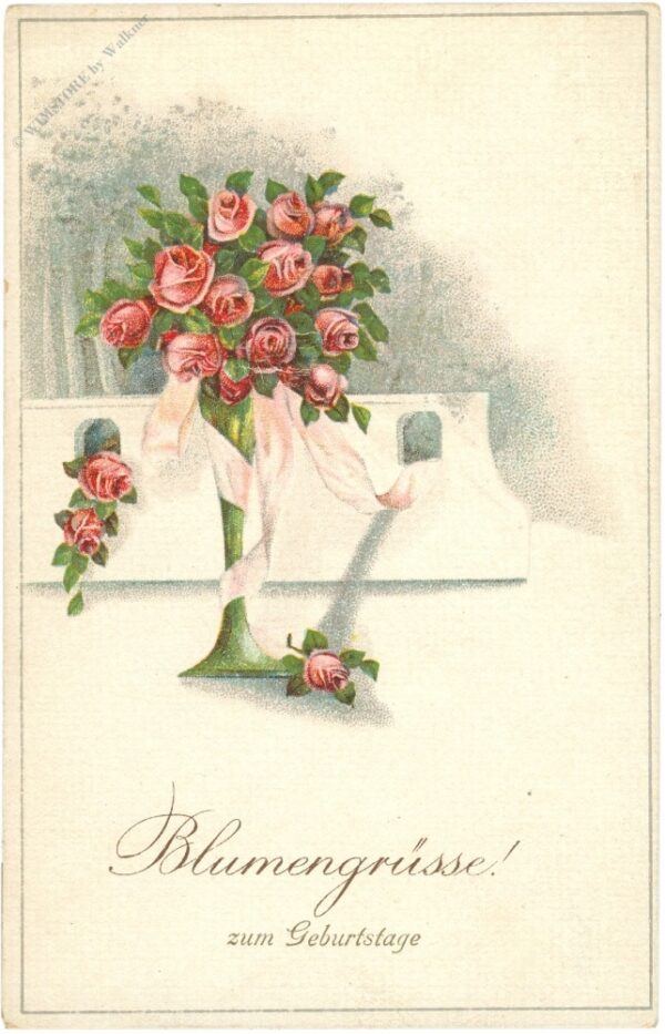 geburtstag, blumengrüsse