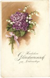 namenstag, veilchen und maiglöckchen