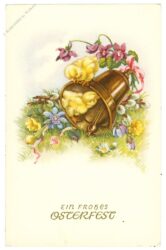 ostern, küken spielen in einer glocke