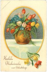 geburtstag, tulpenstrauß