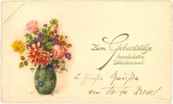 geburtstag, blumenvase