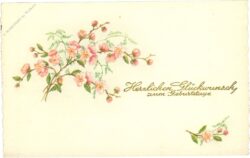 geburtstag, blühende zweige