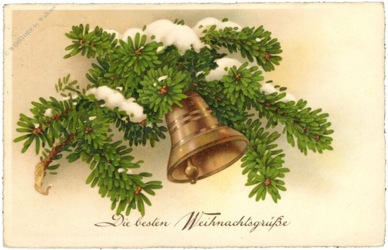 weihnachten, zweig mit glocke weihnachten, zweig mit glocke