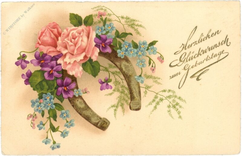 geburtstag, hufeisen mit blumen geburtstag, hufeisen mit blumen