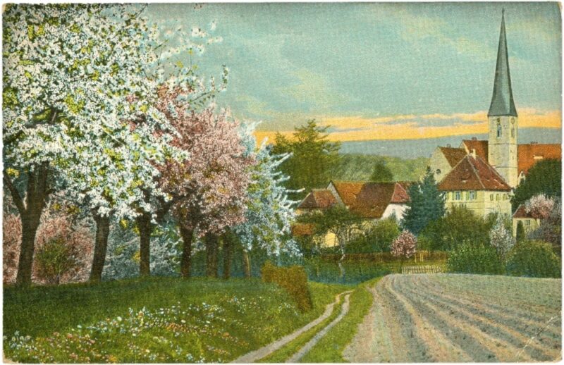 landschaft vor dem dorf
