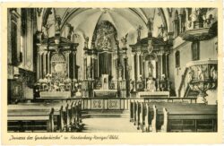 velbert, neviges, inneres der gnadenkirche in schloss hardenberg