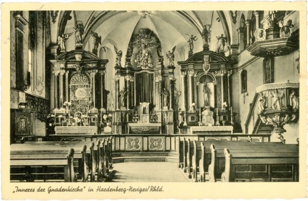 velbert, neviges, inneres der gnadenkirche in schloss hardenberg