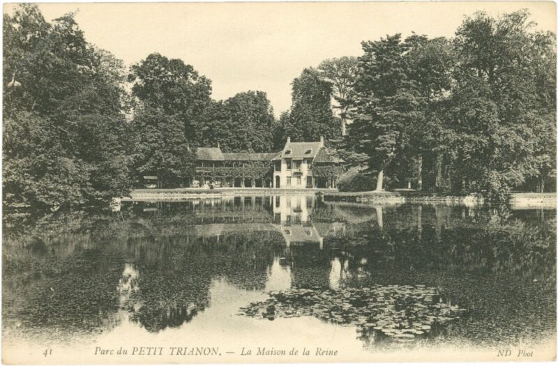 versailles, parc du petit trianon, la maison de la reine versailles, parc du petit trianon, la maison de la reine