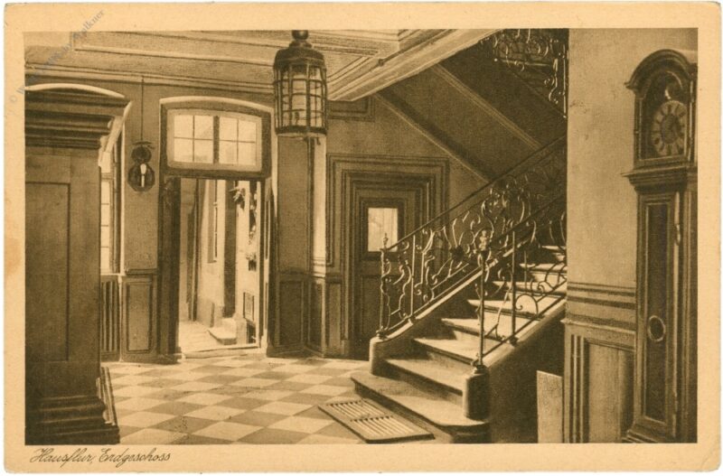 frankfurt, goethehaus, hausflur, erdgeschoß frankfurt, goethehaus, hausflur, erdgeschoß