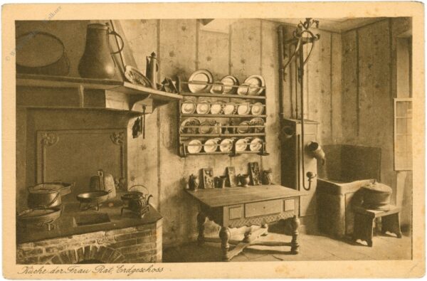 frankfurt, goethehaus, küche der frau rat, erdgeschoß