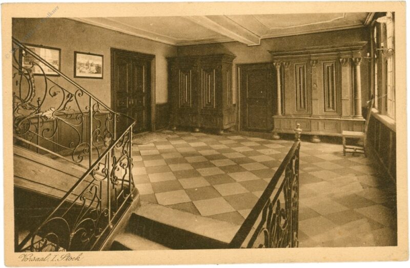 frankfurt, goethehaus, vorsaal, i. stock frankfurt, goethehaus, vorsaal, i. stock