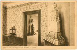 frankfurt, goethehaus, blick ins geburtszimmer goethes, ii. stock