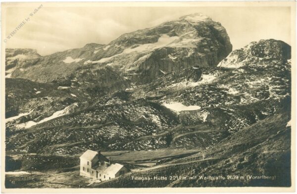 tschagguns, tilisuna hütte mit weißplatte