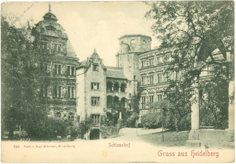 heidelberg, schlosshof heidelberg, schlosshof