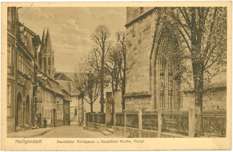 bad heiligenstadt, neustädter kirchgasse und neustädter kirche, portal bad heiligenstadt, neustädter kirchgasse und neustädter kirche, portal