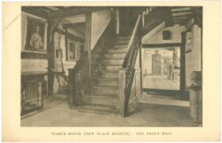 stratford upon avon, nash's house (new place museum): the front hall