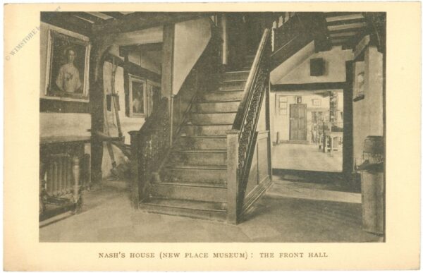 stratford upon avon, nash's house (new place museum): the front hall