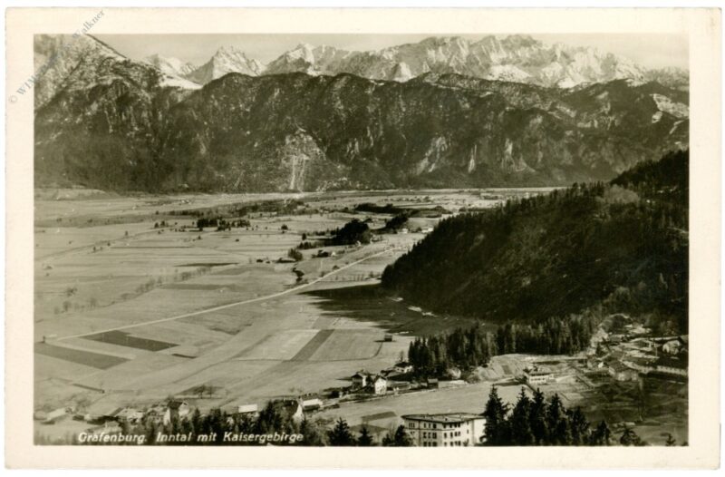oberaudorf, grafenburg, inntal mit kaisergebirge oberaudorf, grafenburg, inntal mit kaisergebirge