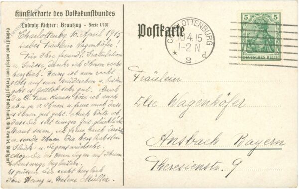 richter, ludwig: brautzug
