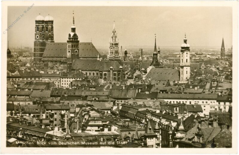 münchen, blick vom deutschen museum auf die stadt münchen, blick vom deutschen museum auf die stadt
