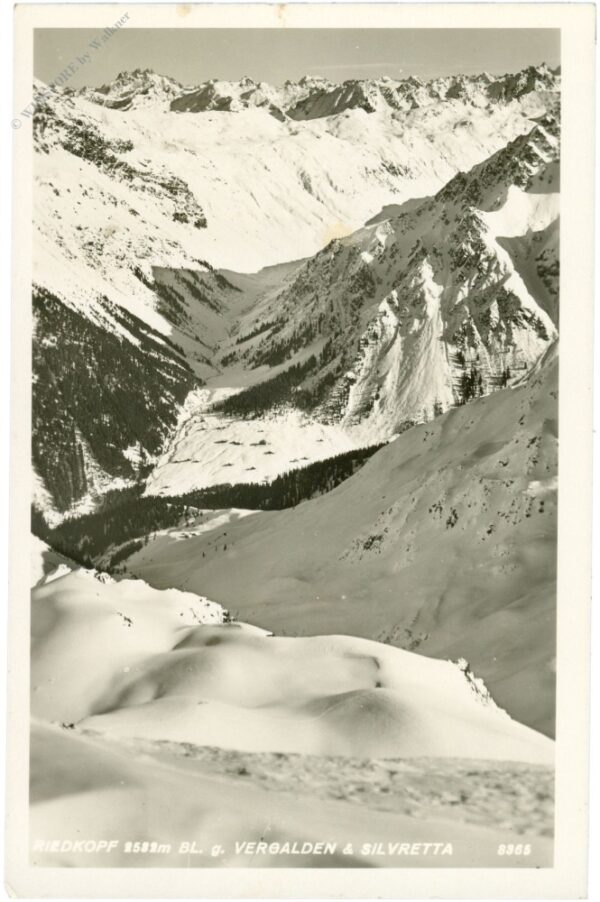 gargellen, riedkopf, blick gegen vergalden & silvretta