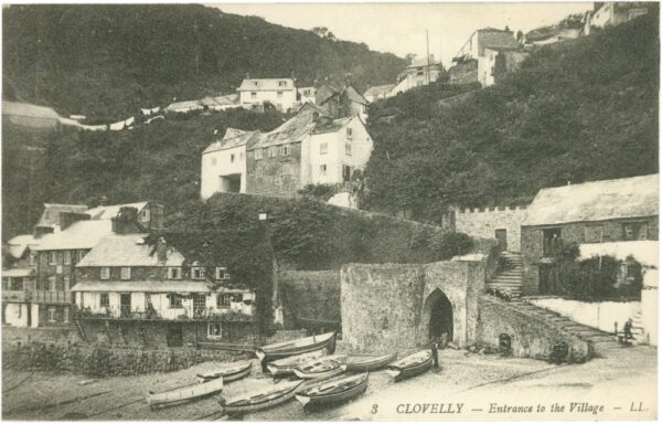 clovelly, ansicht clovelly, ansicht