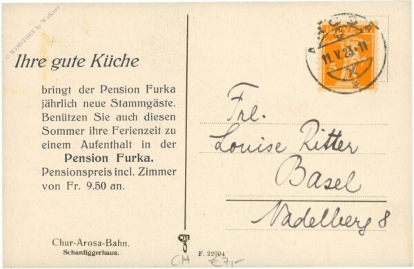chur arosa bahn, schanfiggerhaus