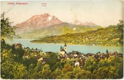 küssnacht, ortsansicht mit pilatus