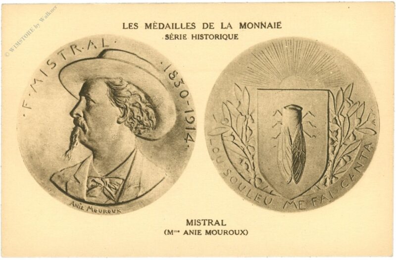 paris, medaille frédéric mistral, „die sonne lässt mich singen“ paris, medaille frédéric mistral, „die sonne lässt mich singen“