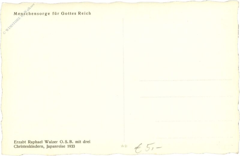 erzabt r. walzer mit drei christenkindern, japanreise 1933