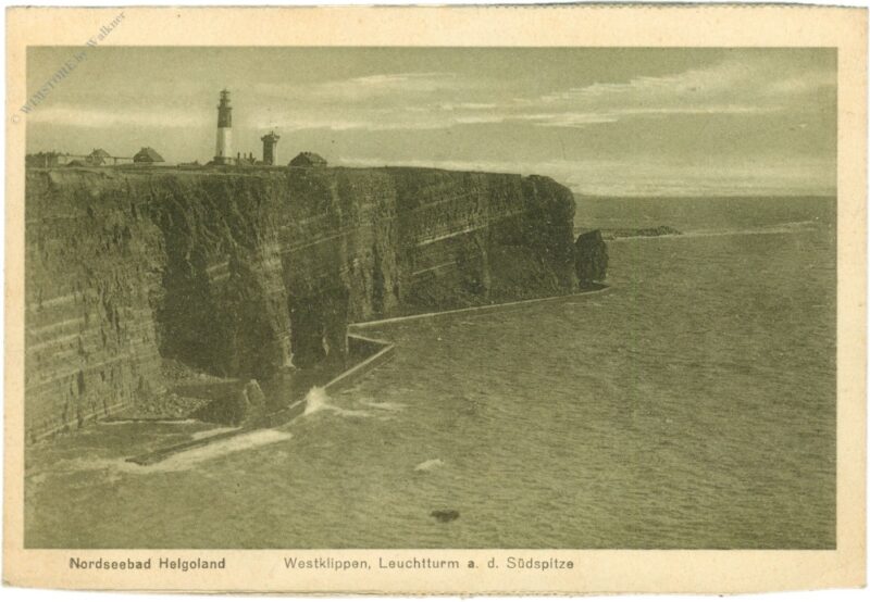 helgoland (nordseebad), westklippen, leuchtturm a.d. südspitze helgoland (nordseebad), westklippen, leuchtturm a.d. südspitze