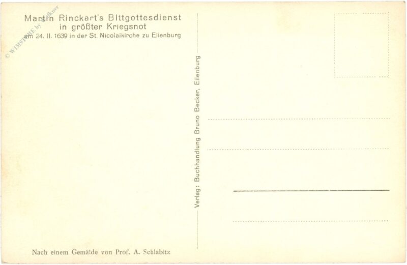 martin rinckart's bittgottesdienst in größter kriegsnot 1639 in der st. nicolaikirche zu ellenburg