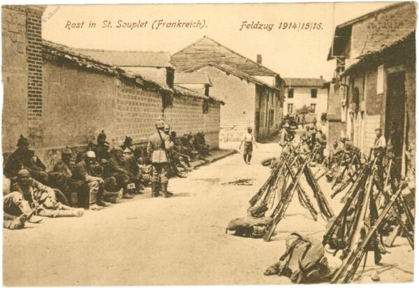 feldzug 1914/15/16 rast in st. souplet (frankreich)