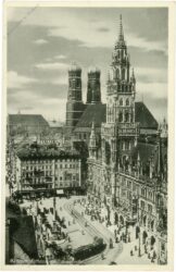 münchen, rathaus mit frauenkirche