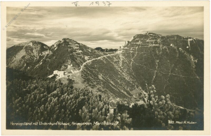 herzogstand, mit unterkunftshaus, heimgarten martinskopf herzogstand, mit unterkunftshaus, heimgarten martinskopf