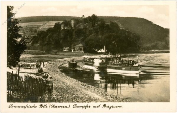 polle (oberweser), dampfer mit burgruine