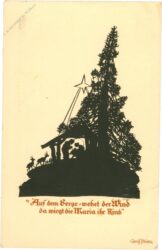 weihnachten, plischke karte, auf dem berge...