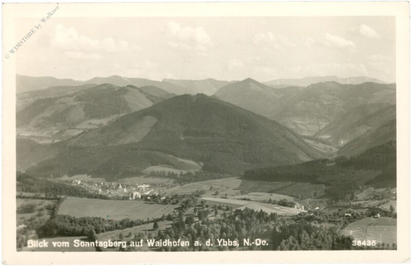 waidhofen an der ybbs, blick vom sonntagberg