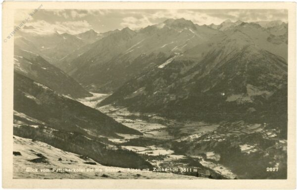 stubaier alpen, blick vom patscherkofel auf die stubaier alpen mit zuckerhütl