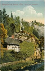 rübeland im bodetal, harz, felsen mit höhlenbär
