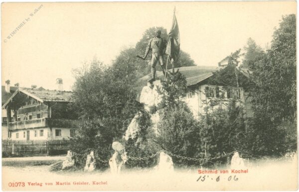 kochel am see, schmid von kochel denkmal