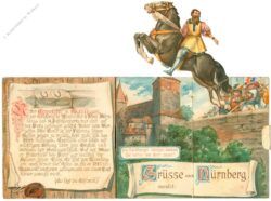 nürnberg, klappkarte ritter