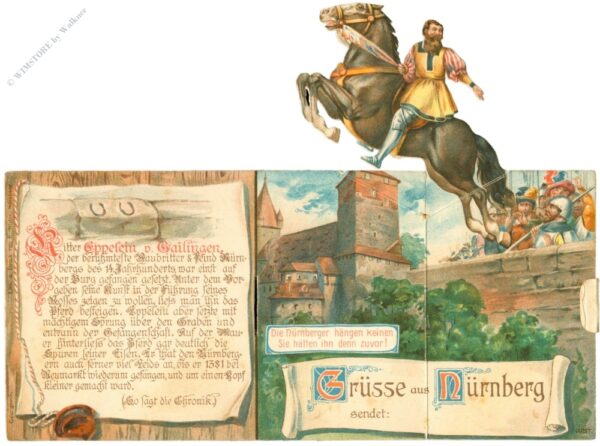 nürnberg, klappkarte ritter