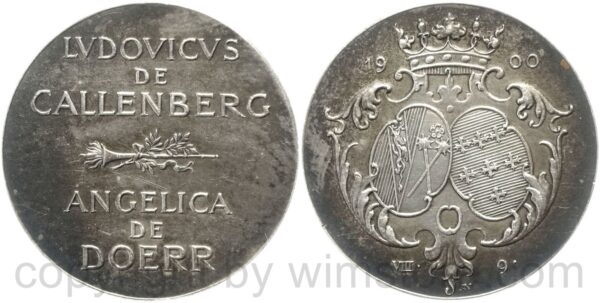 franz joseph 1848 1916 ar jeton (4,0g), (24mm) 1900 auf die vermählung des diplomaten und hohen beamten ludwig von calenberg ..., silber, st, schöne dunkelung franz joseph 1848 1916 ar jeton (4,0g), (24mm) 1900 auf die vermählung des diplomaten und hohen beamten ludwig von calenberg ..., silber, st, schöne dunkelung