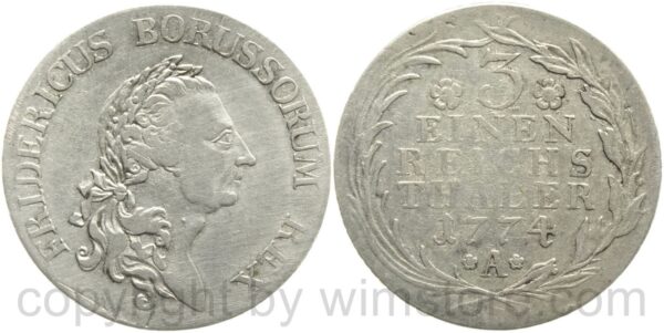 preussen, 1/3 reichstaler 1774, silber, s preussen, 1/3 reichstaler 1774, silber, s