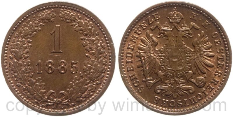 franz josef i., 1 kreuzer 1885, kupfer, st