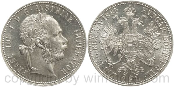 franz josef i., 1 gulden 1885, silber, st franz josef i., 1 gulden 1885, silber, st