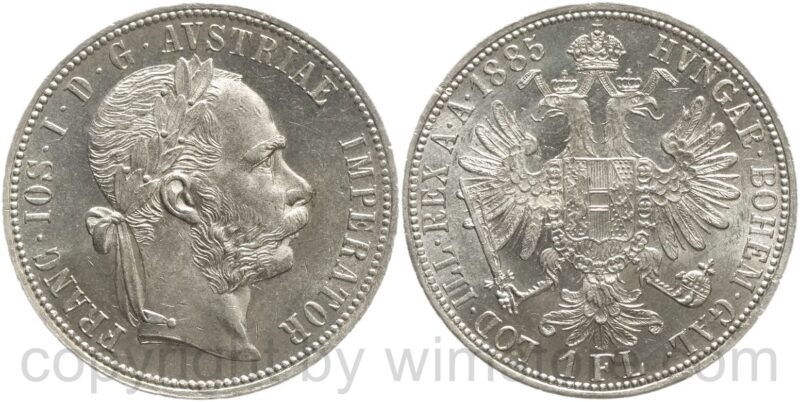 franz josef i., 1 gulden 1885, silber, st franz josef i., 1 gulden 1885, silber, st